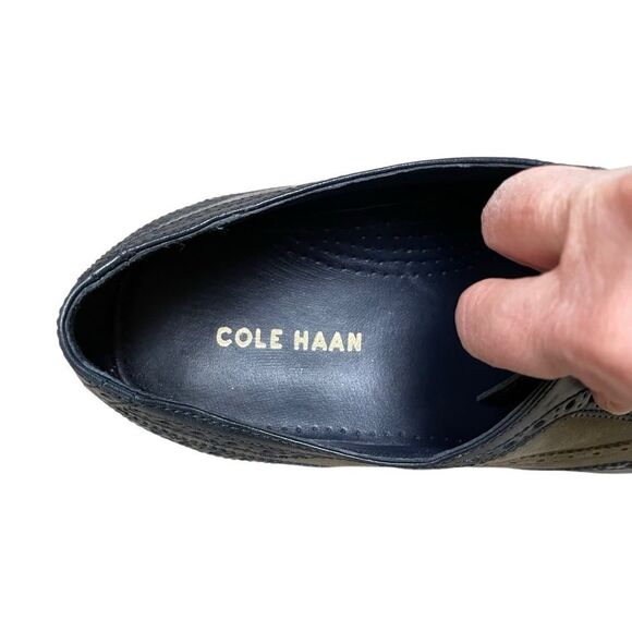 Cole Haan Williams Wingtip Oxford Men's 13 Blueberry Leather Suede Magnet - Picture 8 of 9
